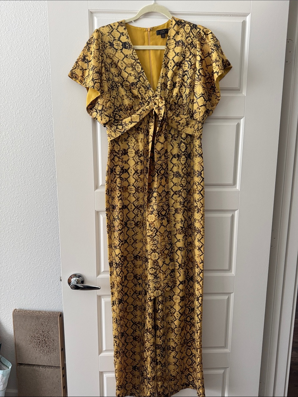 Anthropologie Saffron Snake Print Jumpsuit S NWOT